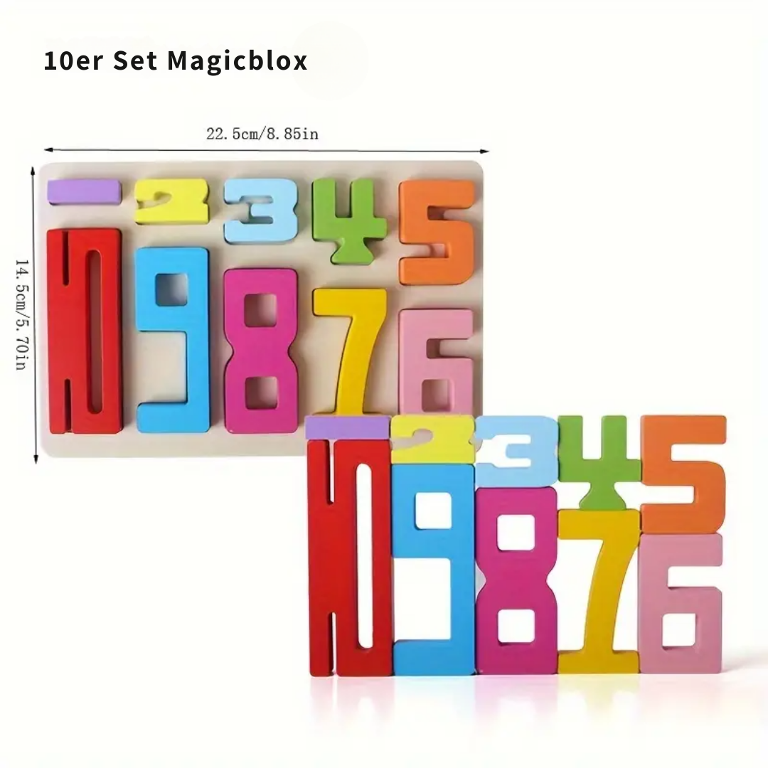 Spielerisch rechnen lernen – Montessori Holz-MagicBlox für Kinder
