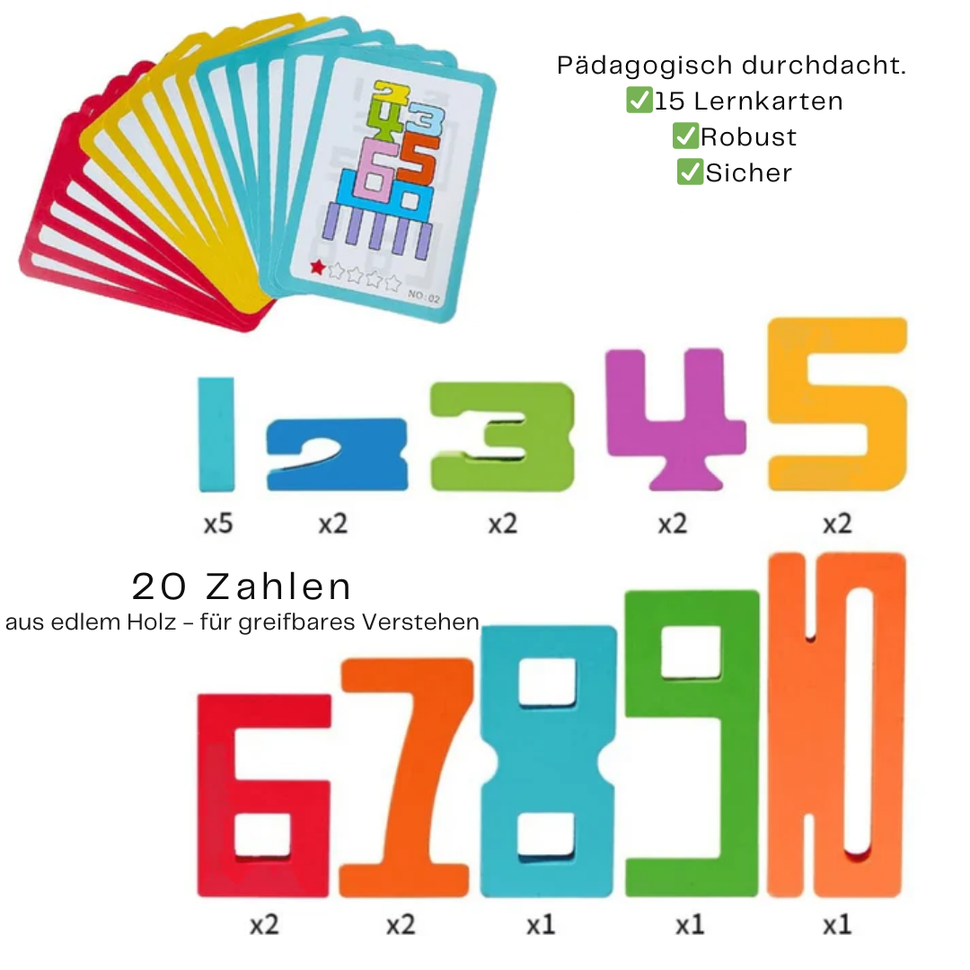 Spielerisch rechnen lernen – Montessori Holz-MagicBlox für Kinder